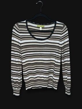 Sigrid Olsen Striped Crewneck Sweater